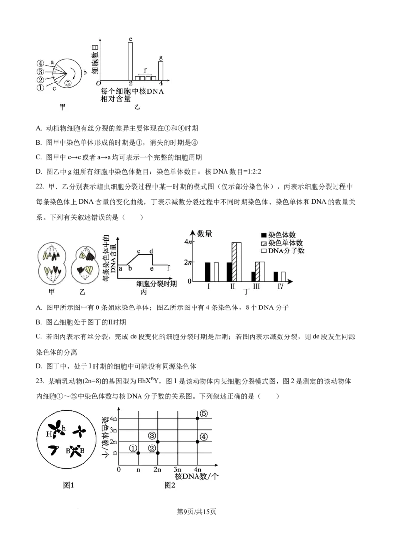 精品解析：山西省山西大学附属中学校2025-2026学年高三上学期8月月考生物试题（原卷版）_2025年8月_250813山西省山西大学附属中学校2025-2026学年高三上学期8月（总第一次）模块诊断