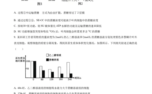 精品解析：山西省山西大学附属中学校2025-2026学年高三上学期8月月考生物试题（原卷版）_2025年8月_250813山西省山西大学附属中学校2025-2026学年高三上学期8月（总第一次）模块诊断