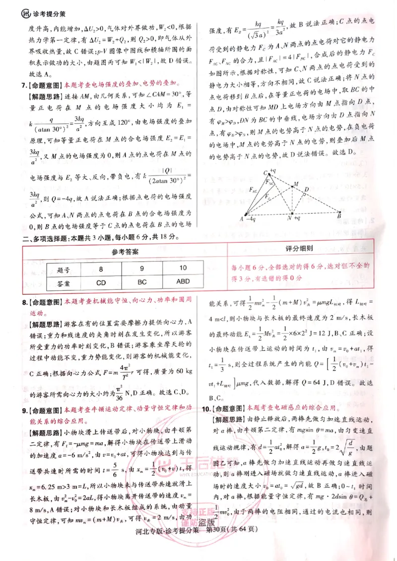 2024-05王后雄高考物理解析_2024高考押题卷_22024王hou雄_16王后雄押题_2024年王后雄高考押题预测卷（河北专版）