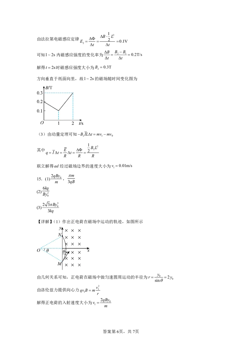 黑、吉、辽、内蒙2025年高考物理真题文档版（含答案）适用地区：辽宁、黑龙江、吉林、内蒙古_1.高考2025全国各省真题+答案_7.高考物理试题及答案更新中