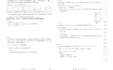数学江西省2025届全国&ldquo;优创名校&rdquo;高三金太阳4月联考(25-489C)_2025年4月_250413江西省2025届全国金太阳&ldquo;优创名校&rdquo;高三4月联考(25-489C)（全科）