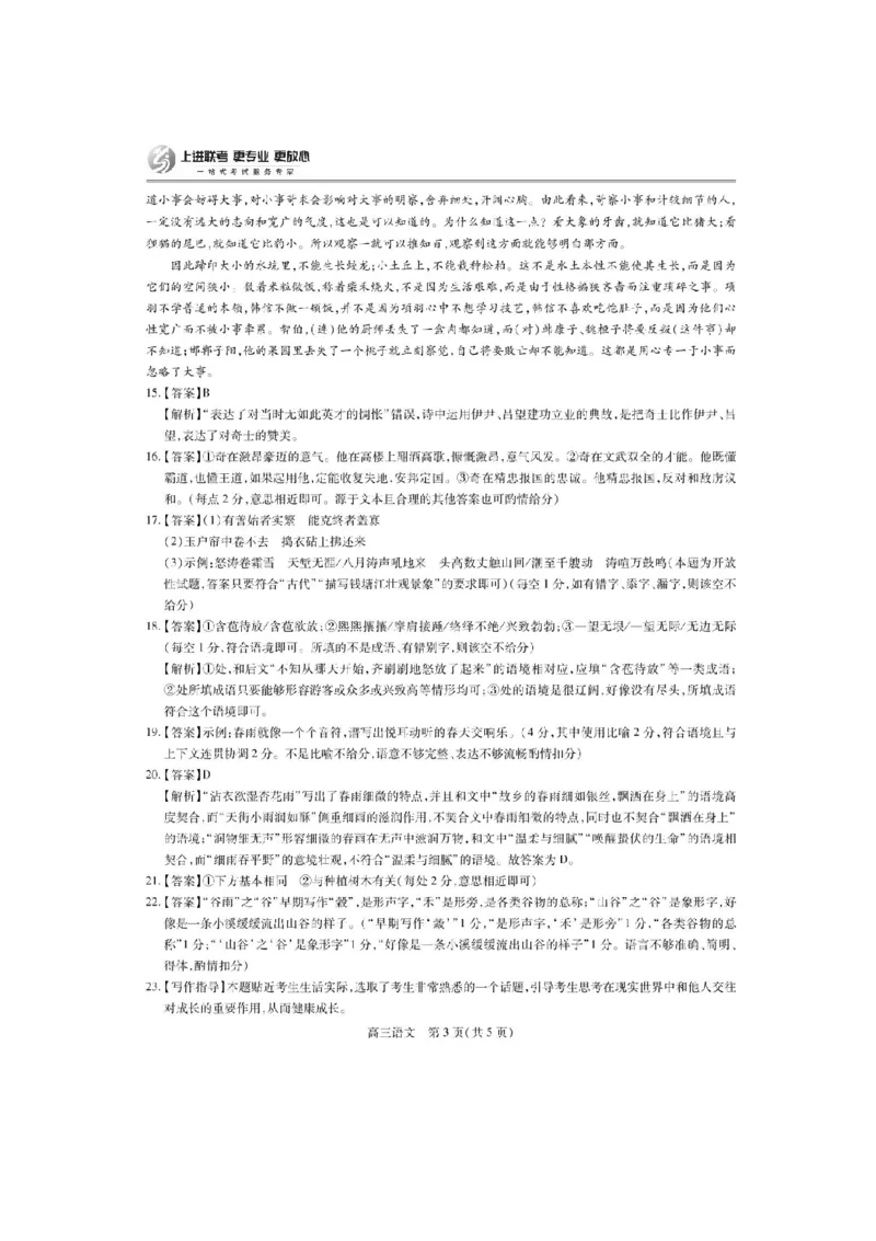 江西省上进联考2024-2025学年高三下学期5月高考适应性大练兵联考语文试卷_2025年5月_250528江西省上进联考2024-2025学年高三下学期5月高考适应性大练兵联考