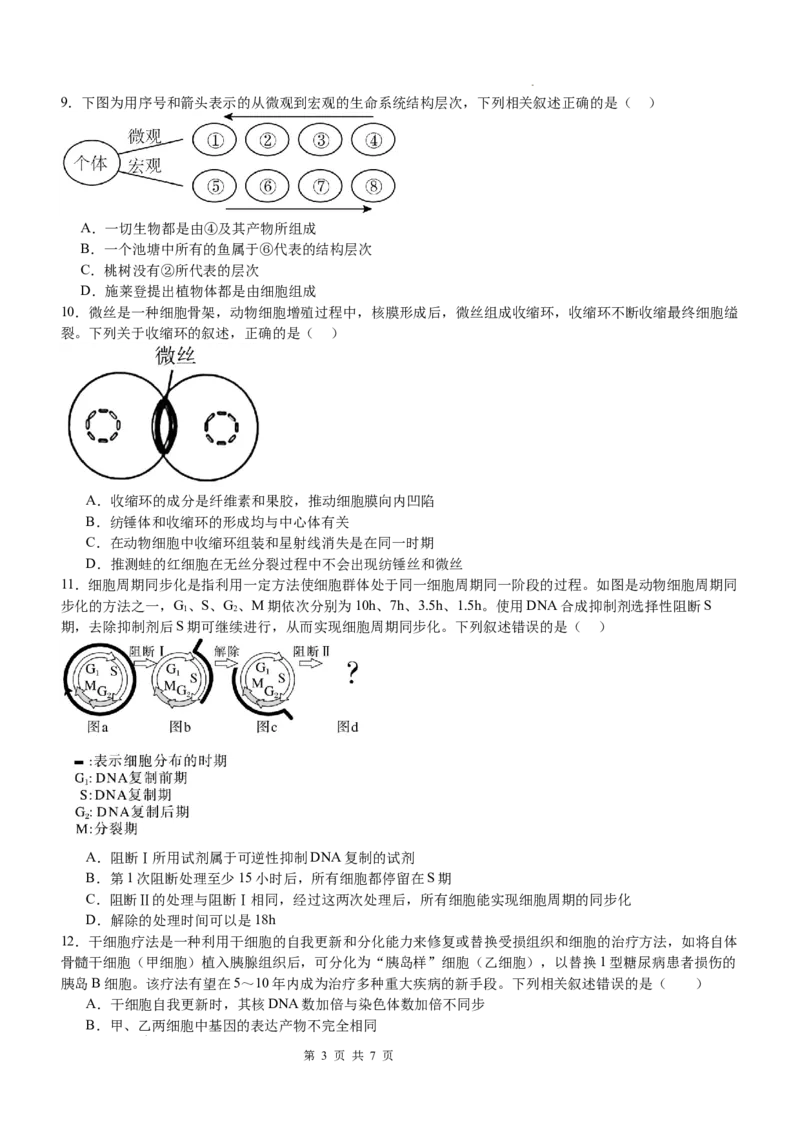 河南省信阳市淮滨县滨城高级中学2025-2026学年高三上学期9月月考生物_2025年10月_251006河南省信阳市淮滨县滨城高级中学2025-2026学年高三上学期9月月考