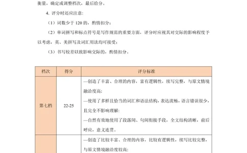 评分标准-读后续写(英语）_2025年10月_251018河北省NT202025&mdash;2026学年高三上学期10月联考（全科）_河北省NT202025&mdash;2026学年高三上学期10月联考英语试题（含听力）