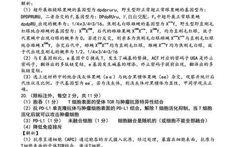 重庆市第八中学2025届高三2月适应性月考卷（五）生物答案_2025年3月_250302重庆市第八中学2025届高三2月适应性月考卷（五）（全科）