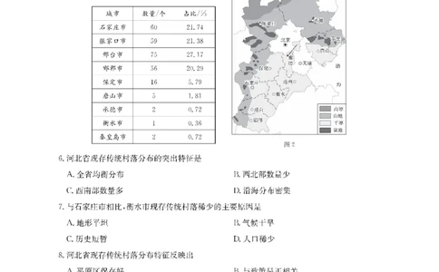 地理金太阳&middot;湖南省怀化市2026届高三上学期入学考试（26-06C）_2025年9月_250901湖南省怀化市2026届高三上学期入学考试（26-06C）（全科）