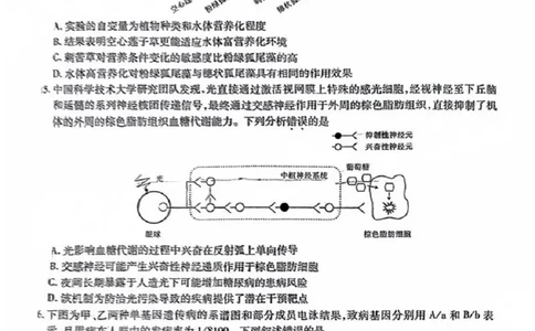 生物试卷_2025年4月_250414广东省茂名市2025届高三下学期二模（全科）_广东省茂名市2025届高三下学期二模试题生物