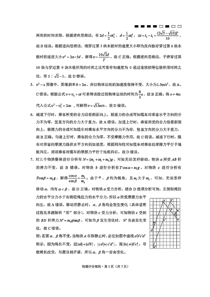 物理答案-贵阳市第一中学2026届高考适应性月考卷（一）_2025年9月_250924贵州省贵阳市第一中学2026届高考适应性月考卷（一）（全科）