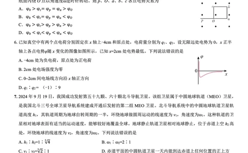 西北名校教研联盟2025届高三下学期2月联考物理试卷（含解析）_2025年2月_250226西北名校教研联盟2025届高三下学期2月联考（全科）