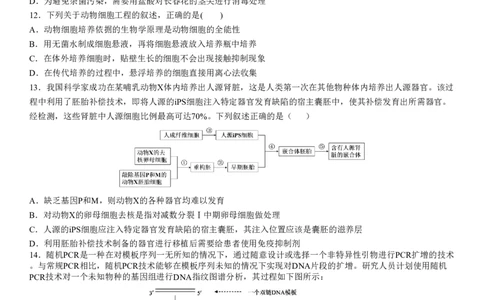 成都市第七中学2025-2026学年高三上学期8月入学考试生物_2025年8月_250828四川省成都市第七中学2025-2026学年高三上学期8月入学考试（全科）