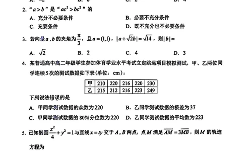 数学试卷_2025年1月_250119江西省赣州市2024-2025学年度第一学期高三期末考试（全科）_江西省赣州市2024-2025学年高三上学期1月期末考试数学