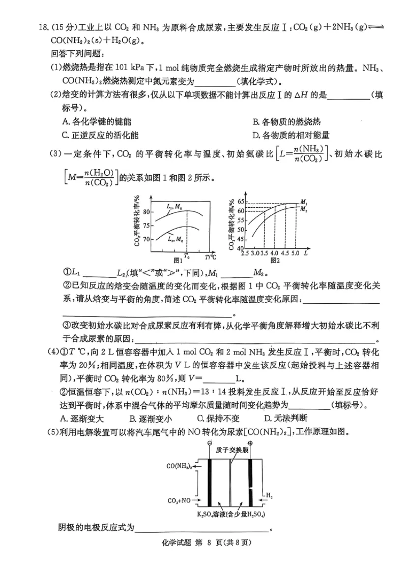 湖南省2025届高三九校联盟第二次联考化学_2025年3月_250315湖南省九校联盟2025届高三下学期第二次联考（全科）_湖南省九校联盟2025届高三下学期第二次联考化学