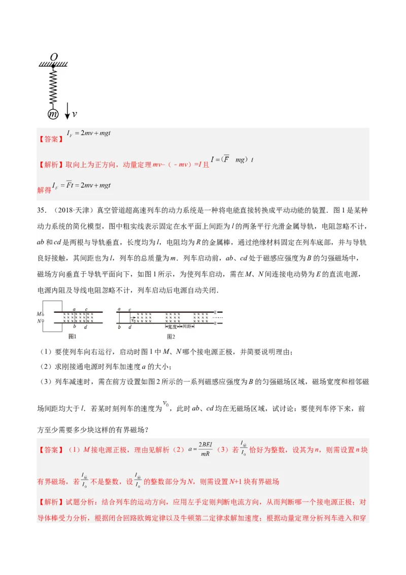 专题27动量定理（解析卷）-十年（2014-2023）高考物理真题分项汇编（全国通用）_近10年高考真题汇编（必刷）_十年（2014-2024）高考物理真题分项汇编（全国通用）