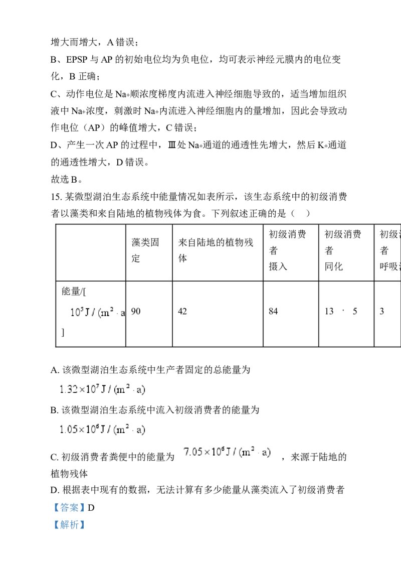 湖南省岳阳市岳阳县第一中学2024-2025学年高三上学期12月月考生物试题Word版含解析_2025年1月_250103湖南省岳阳市岳阳县第一中学2024-2025学年高三上学期12月月考