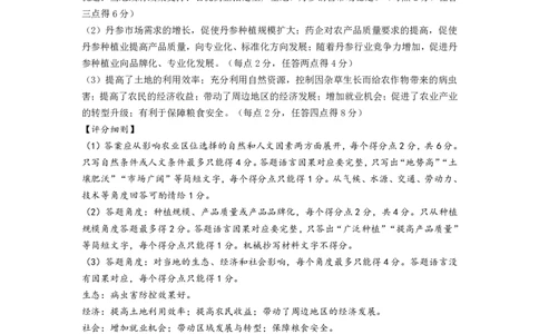 联考试卷理想树联考&mdash;东北三省精准教学地理答案_2025年5月_250529东北三省精准教学联盟2025届高三5月联考（理想树）（全科）