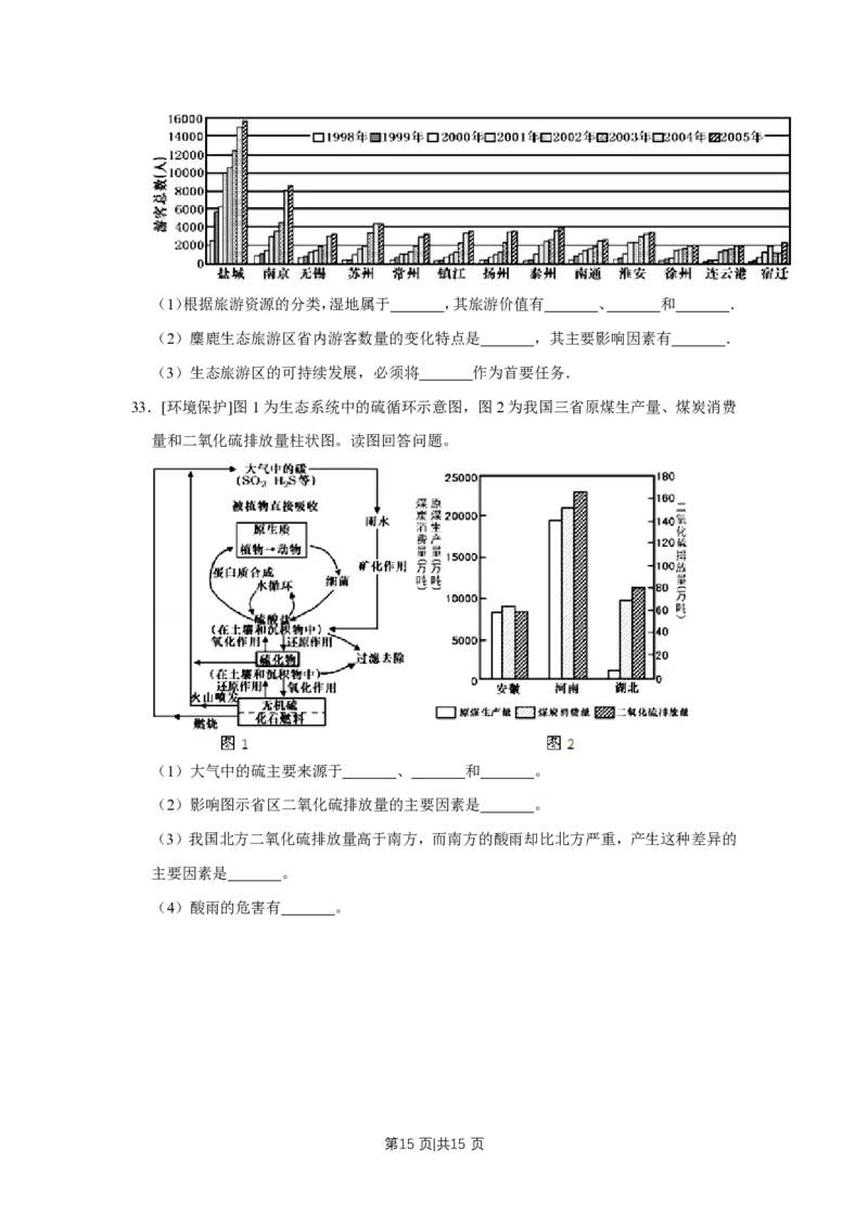 2010年高考地理试卷（江苏）（空白卷）_地理历年高考真题_新&middot;PDF版2008-2025&middot;高考地理真题_地理（按省份分类）2008-2025_2008-2025&middot;（江苏）地理高考真题