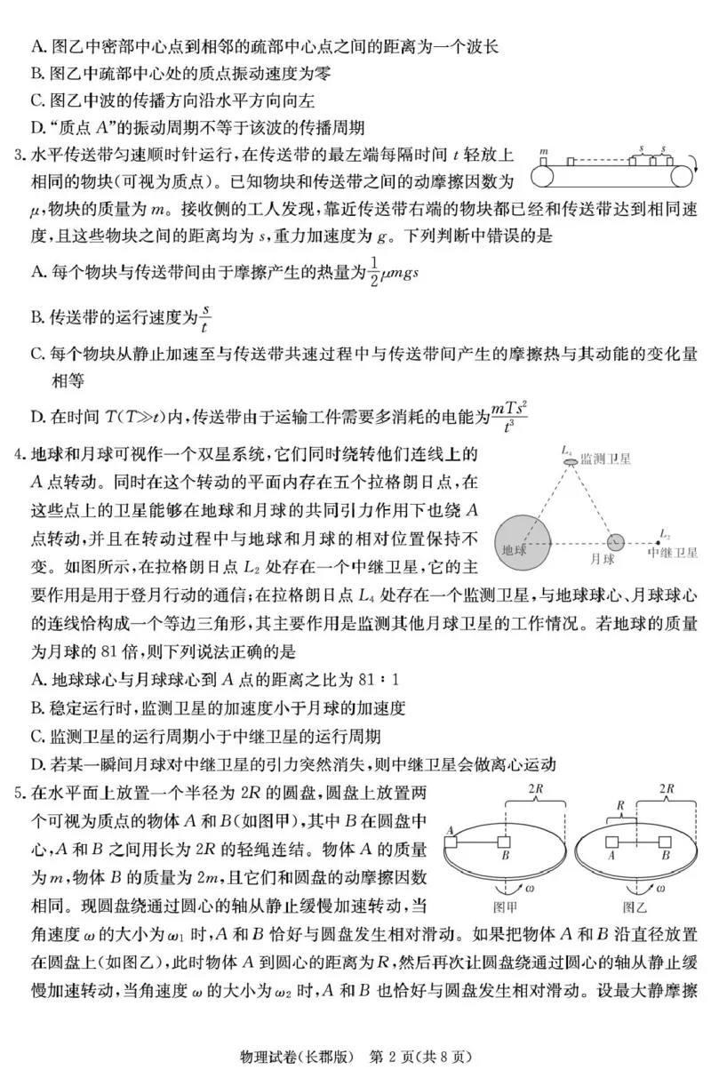 物理试卷（25长郡8）_2025年4月_250416湖南省长沙市长郡中学2024-2025学年高三下学期月考（八）（全科）_湖南省长沙市长郡中学2024-2025学年高三下学期月考（八）物理