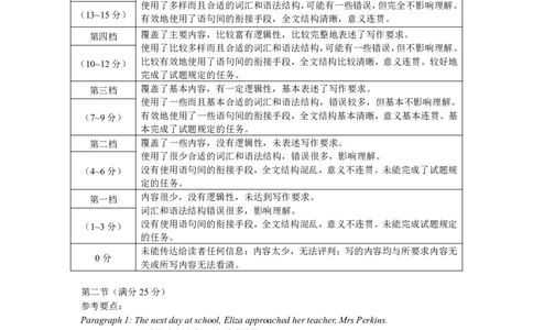 福建省宁德市2025届普通高中毕业班五月份质量检测英语答案_2025年5月_250515福建省宁德市2025届普通高中毕业班五月份质量检测（宁德四检）（全科）