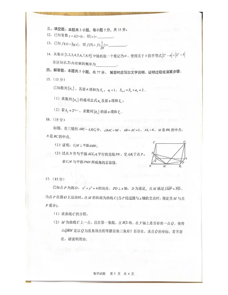 海南省海口市2024-2025学年高三下学期仿真考试数学试题_2025年4月_250417海南省海口市2025届高三年级4月仿真考试（全科）_海南省海口市2025届高三下学期仿真考试数学
