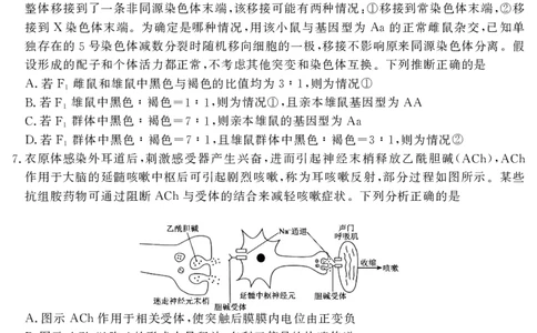 山东省济宁市2025年高考模拟考试生物_2025年5月_250525山东省济宁市2025年高考模拟考试（济宁三模）（全科）