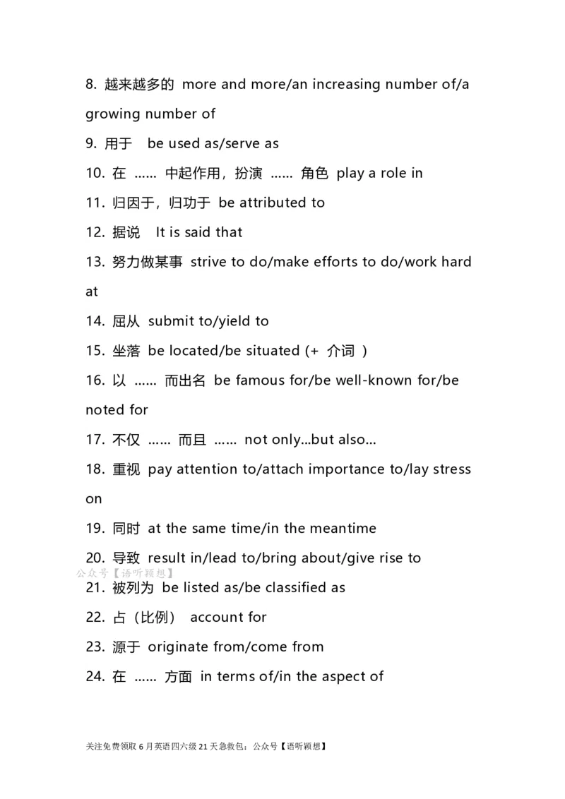 15大学英语六级写译高频词（每年必考）_英语四六级整合_英语四六级真题版本二此版为主此文件夹会持续更新_四六级单词汇总_六级单词