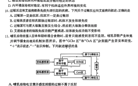 山西省卓越联盟2024-2025学年高三下学期2月开学质量检测生物+答案_2025年2月_250210山西省卓越联盟2024-2025学年高三下学期2月开学质量检测（全科）