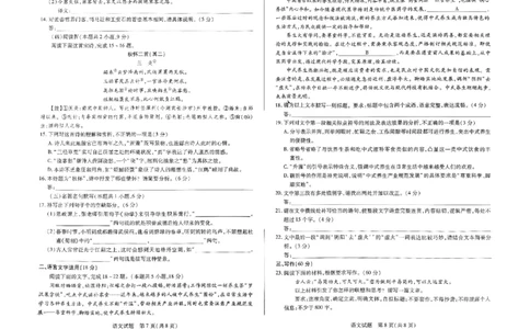 河南省天一大联考2024-2025学年高三上学期1月期末语文_2025年1月_250126河南省天一大联考2024-2025学年高三上学期1月期末试题（全科）