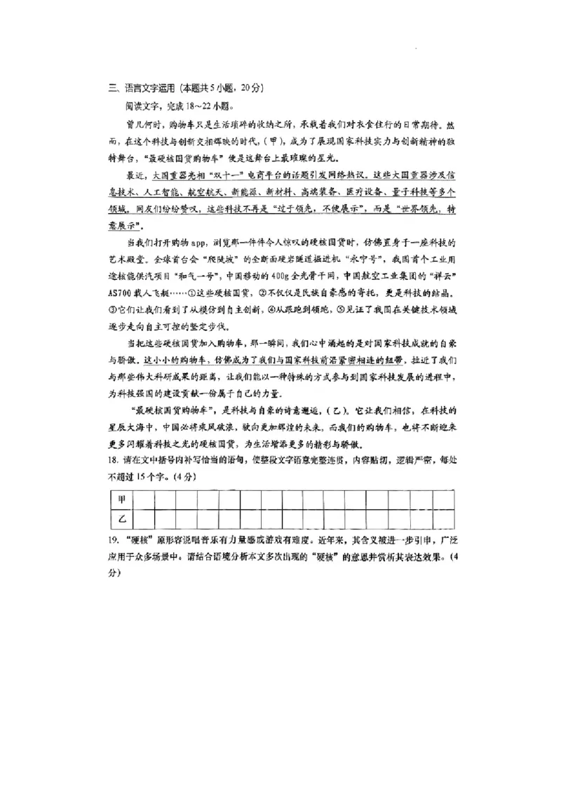 山东省青岛市2024-2025学年高三上学期期末考试语文试题+答案_2025年1月_250126山东省青岛市2025届高三1月期末考