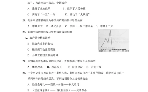 2010年高考历史试卷（上海）（空白卷）_历史历年高考真题_新&middot;PDF版2008-2025&middot;高考历史真题_历史（按年份分类）2008-2025_2010&middot;历史高考真题