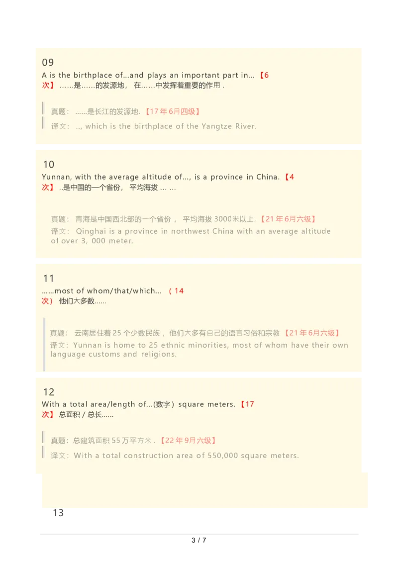 10翻译-30个四六级翻译高频必备句式_英语四六级整合_英语四六级真题版本二此版为主此文件夹会持续更新_四六级单词汇总_六级单词