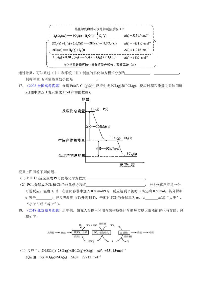 专题43热化学反应方程式书写（原卷卷）_近10年高考真题汇编（必刷）_十年（2014-2024）高考化学真题分项汇编（全国通用）_十年（2014-2023）高考化学真题分项汇编（全国通用）