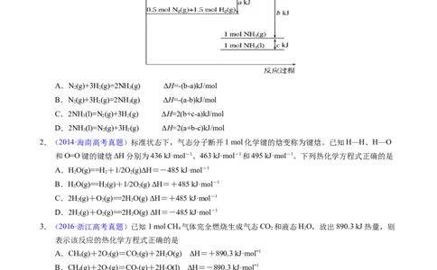 专题43热化学反应方程式书写（原卷卷）_近10年高考真题汇编（必刷）_十年（2014-2024）高考化学真题分项汇编（全国通用）_十年（2014-2023）高考化学真题分项汇编（全国通用）