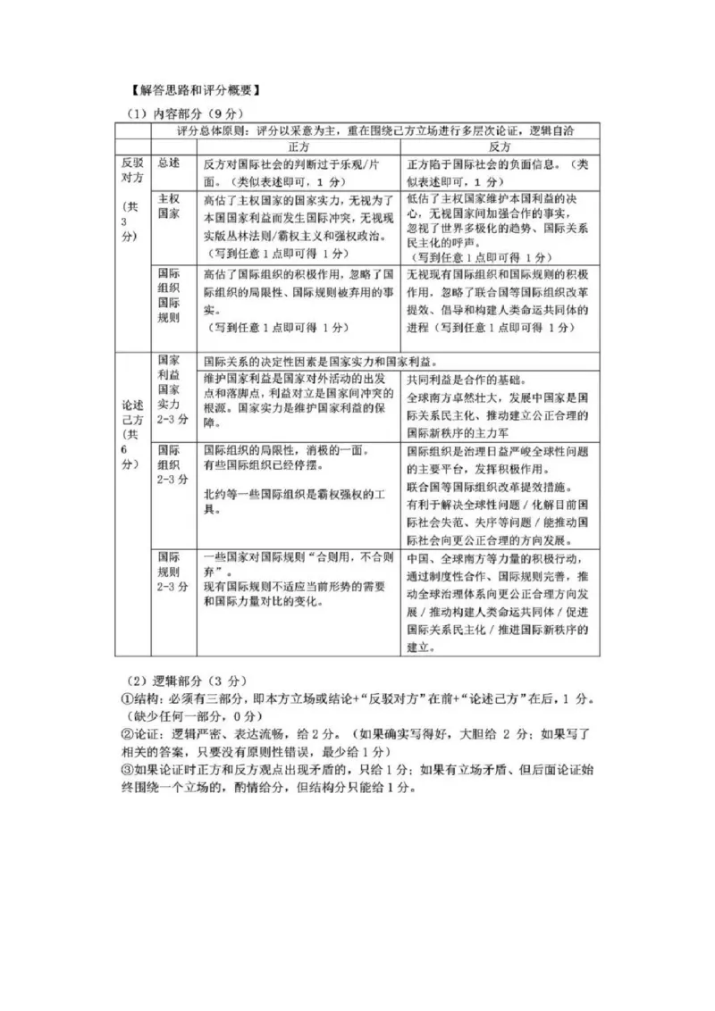 金华十校2025年4月高三模拟考试政治试卷及答案_2025年4月_250413浙江省金华十校2025年4月高三模拟考试（全科）