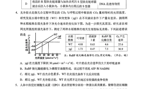 西附、育才、鲁巴高三3月联考生物_2025年3月_250317重庆市高2025届拔尖强基联盟高三（下）3月联合诊断性考试（全科）