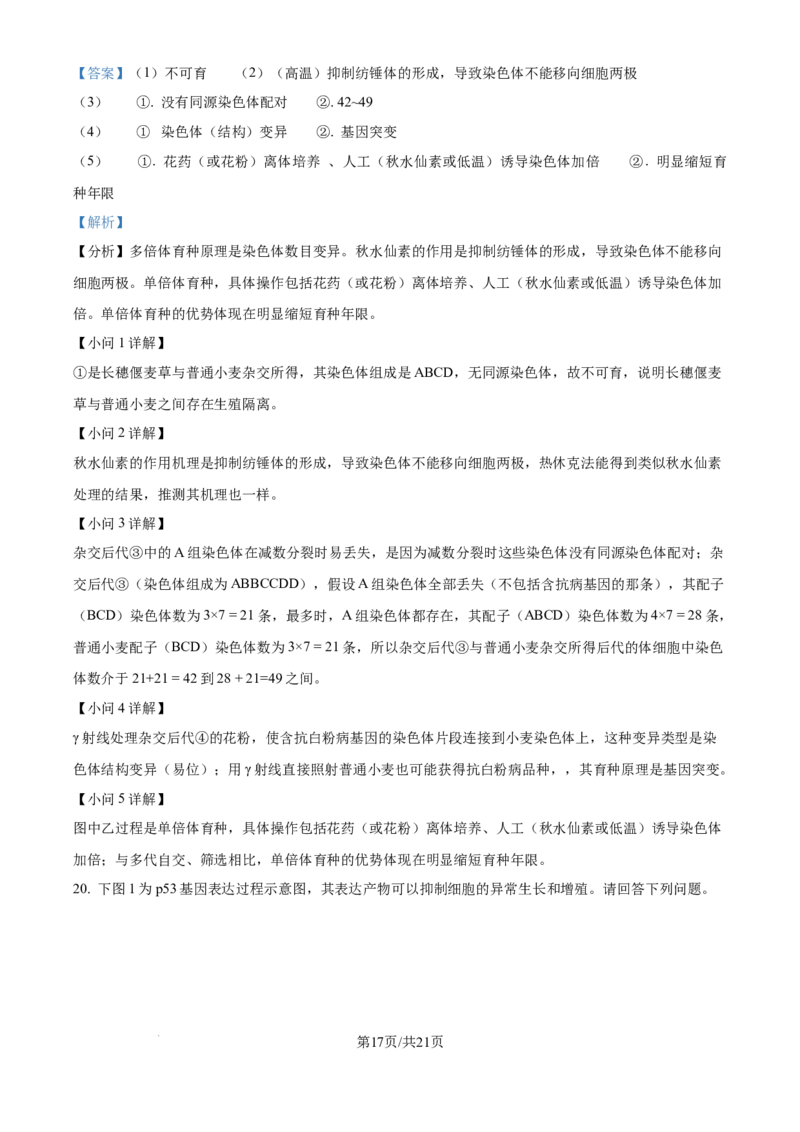 精品解析：山西省山大附中2025-2026学年高三上学期9月月考生物试题（解析版）_2025年9月