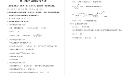 山东省德州市2024-2025学年高三上学期1月期末考试化学答案_2025年1月_250117山东省德州市2024-2025学年高三上学期1月期末考试试题（全科）