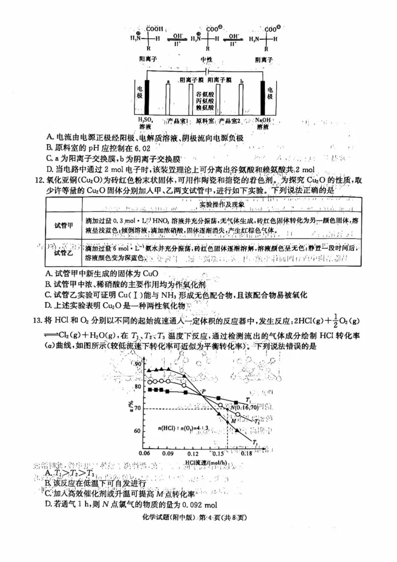 湖南省长沙市湖南师范大学附属中学2025届高三下学期模拟试卷（二）化学（含答案）_2025年5月_2505112025届湖南省长沙市湖南师范大学附属中学高三下学期模拟考试（二）（全科）