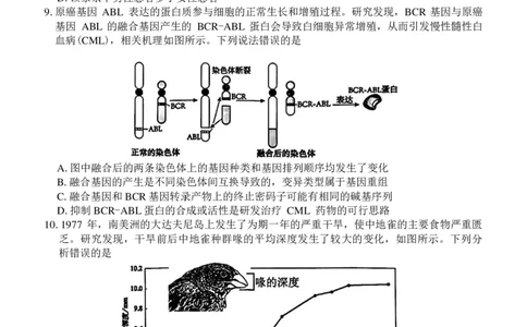 安徽省合肥市2025届高三第一次教学质量检测生物试卷（含答案）_2025年1月_250119安徽省合肥市2025届高三第一次教学质量检测（全科）