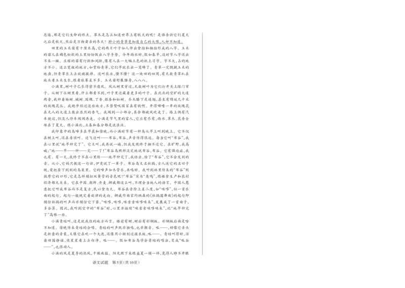 山西省思而行2025年高考考前适应性测试（冲刺卷）语文_2025年4月_250417山西省思而行2025年高考考前适应性测试（冲刺卷）（山西二模）（全科）