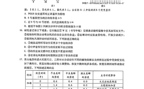 河北省琢名小渔名校联考2025-2026学年高三上学期开学调研检测生物试题（含答案）_2025年9月_250903河北省琢名小渔名校联考2025-2026学年高三上学期开学调研检测（全科）