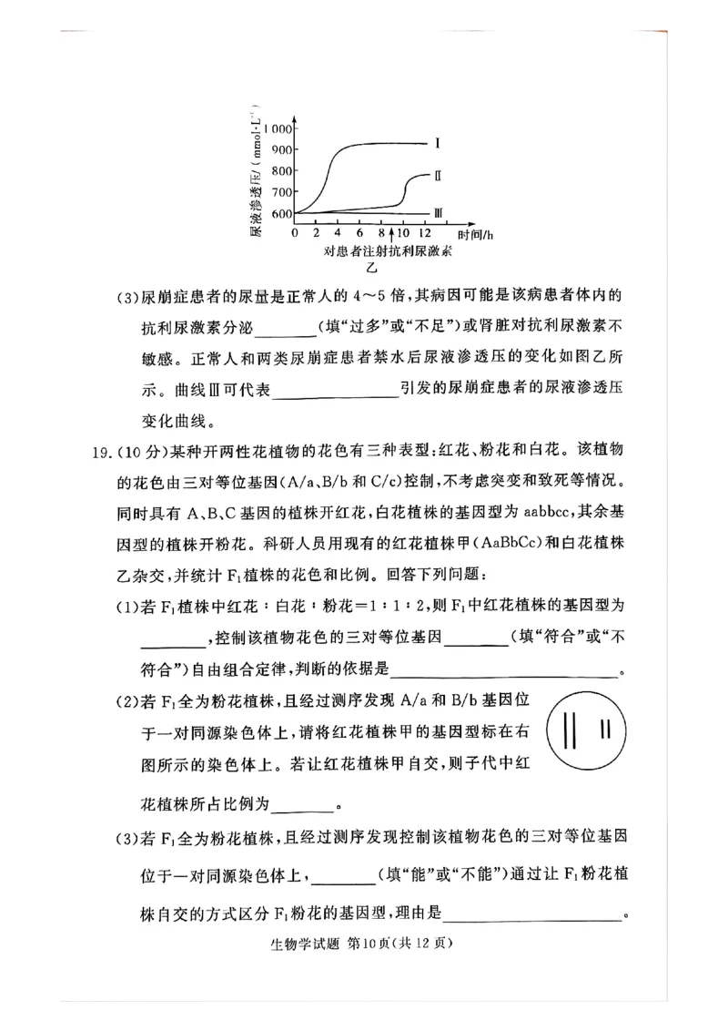 湘豫名校联考2024-2025学年高三春季学期第二次模拟考试生物_2025年4月_250403湘豫名校联考2024-2025学年高三春季学期第二次模拟考试（全科）