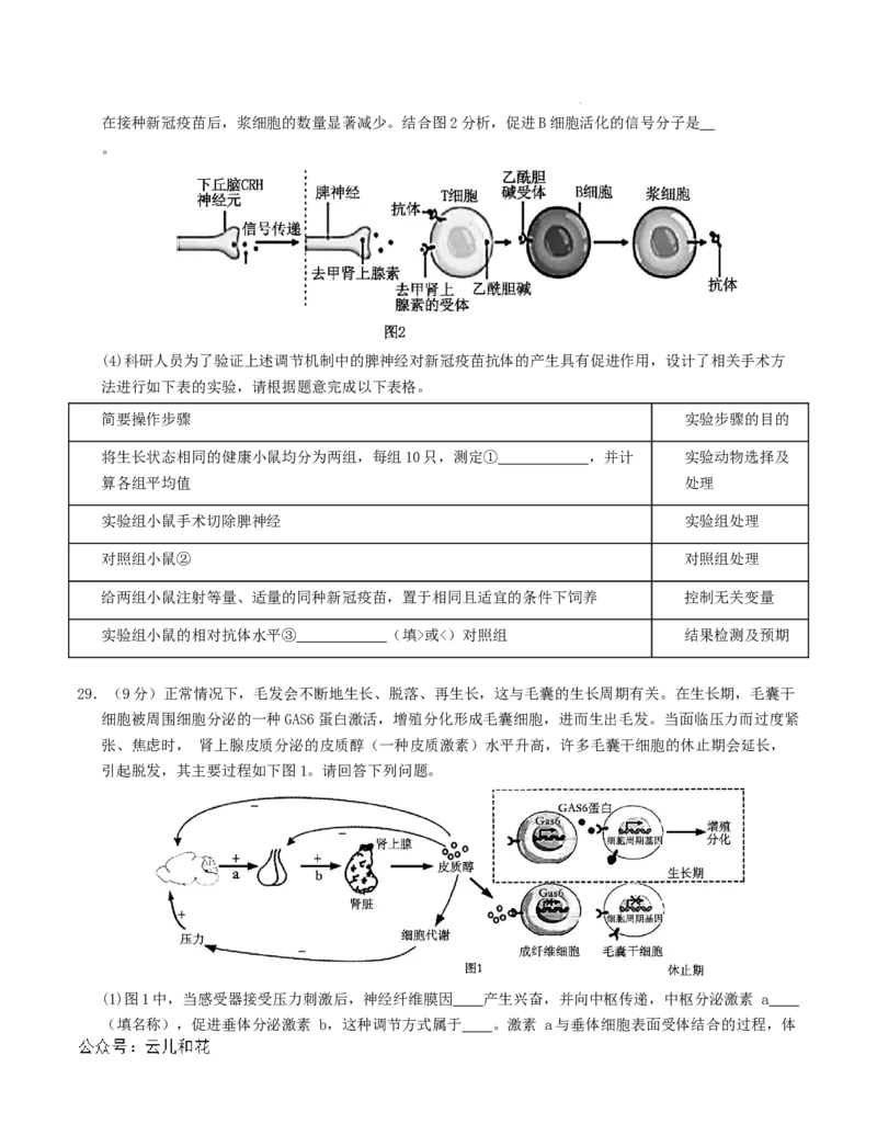 高二生物第一次月考卷（新八省通用）（考试版A4）测试范围：选择性必修1第1~4章（人教版2019）(1)_1多考区联考