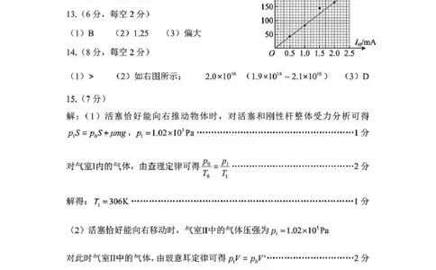 物理答案_2025年5月_2505172025届山东省济南市高三下学期二模考试（全科）_2025届山东省济南市高三下学期二模考试物理