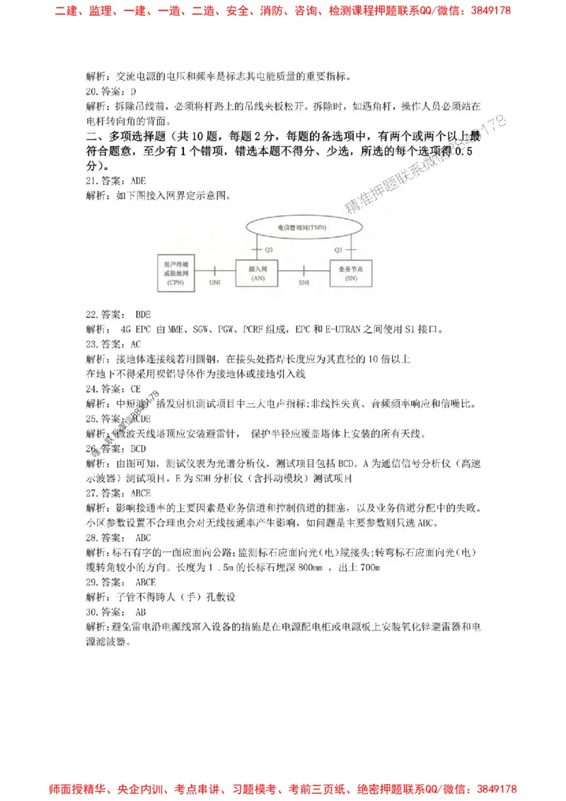 2025级清明假期作业-解析_1_2026年一级建造师_2026年一建通信_2025年一建通信SVIP_02-基础精讲✿高端面授✿深度强化_06-通信《全系VIP班》川杨SMR推荐_清明假期作业