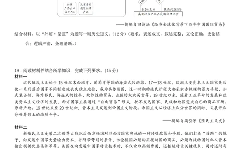 四川省成都市第七中学2024~2025学年度下期高2025届三诊模拟考试历史_2025年4月_250416四川省成都市第七中学2024~2025学年度下期高2025届三诊模拟考试（全科）
