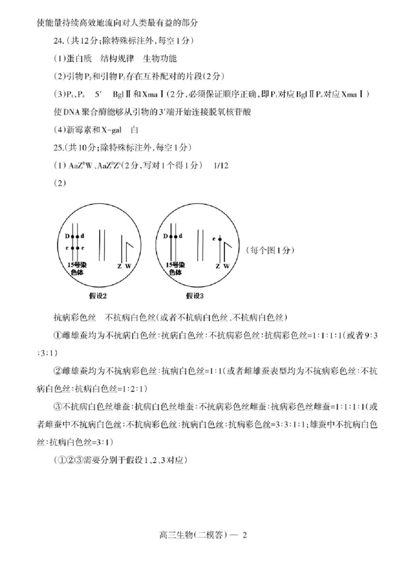 辽宁协作校2024-2025学年度高三第二次模拟考生物试题（含答案）_2025年4月_250424辽宁协作校2024-2025学年度高三第二次模拟考（全科）