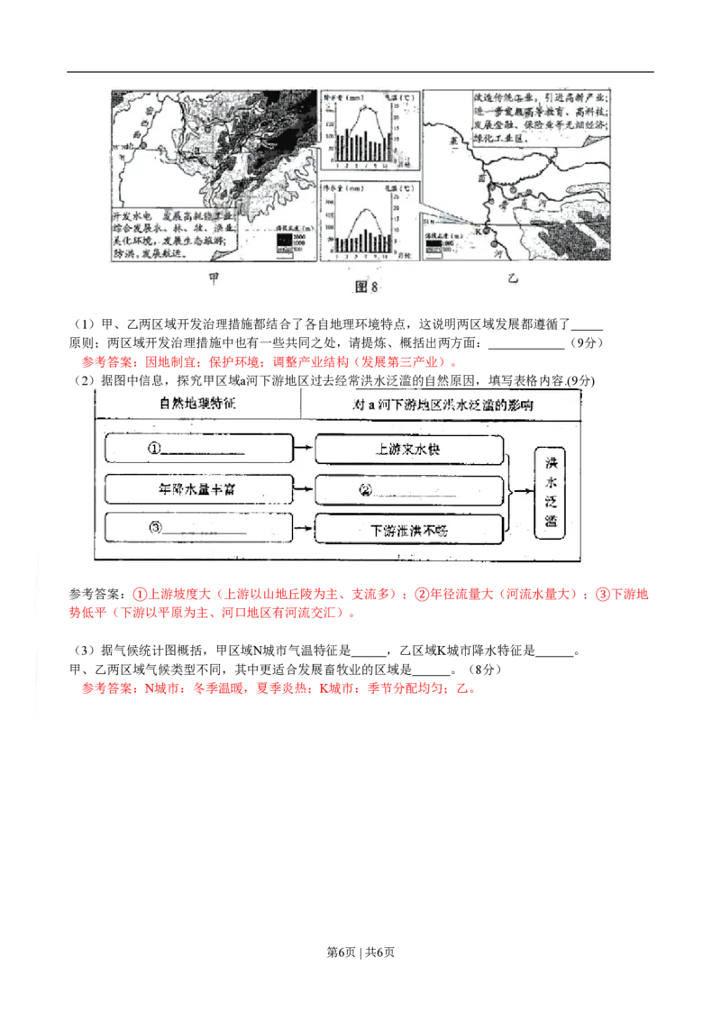 2009年高考地理试卷（天津）（解析卷）_地理历年高考真题_新&middot;PDF版2008-2025&middot;高考地理真题_地理（按省份分类）2008-2025_2008-2024&middot;（天津）地理高考真题
