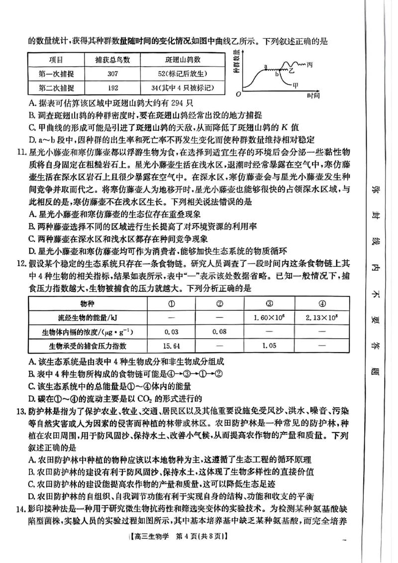 青海省金太阳2025届高三12月联考生物_2025年1月_250101青海省金太阳2025届高三12月联考（全科）