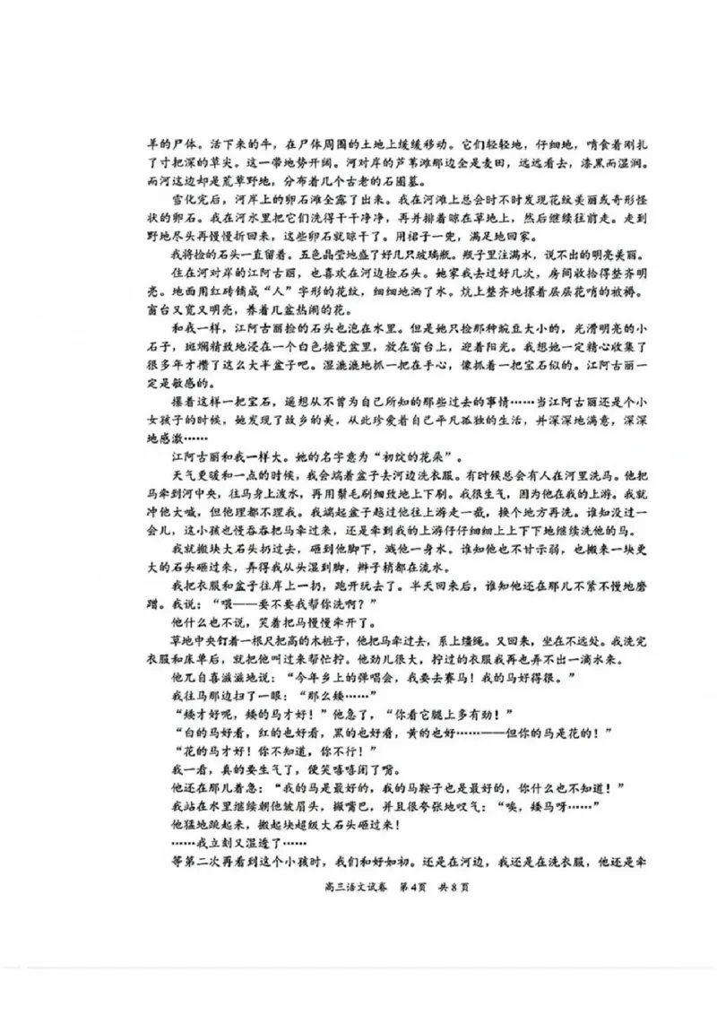 语文试卷_2025年2月_2502192025届广东省梅州市高三下学期模拟预测（一）（全科）_2025届广东梅州一模语文