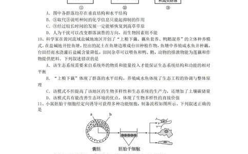 生物（YL）_2025年1月_250107湖南省长沙市雅礼中学2024-2025学年高三上学期1月综合自主测试（期末）_湖南省长沙市雅礼中学2024-2025学年高三上学期1月综合自主测试生物